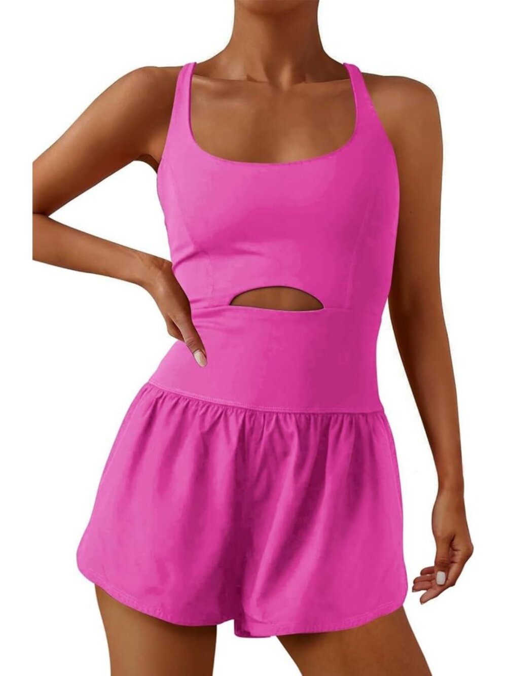 Women's Athletic Workout Onesie Romper - Exercise Jumpsuit for Gym & Yoga